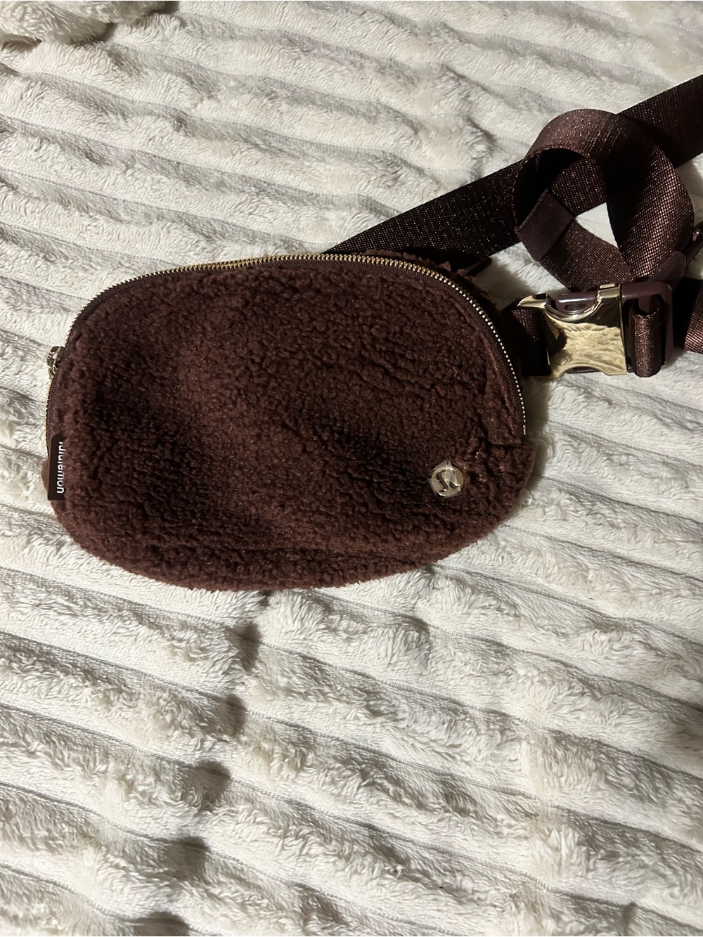 lululemon athletica Dark Brown Sherpa Belt Bag